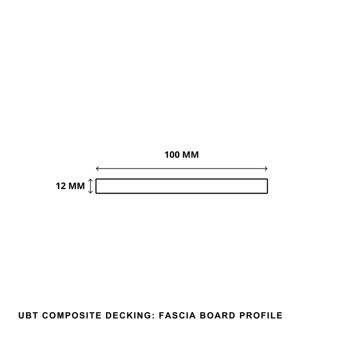 UBT Composite Decking Fascia Board Profile
