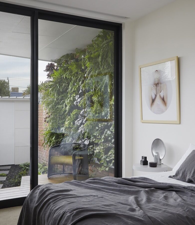 Aluminium Black Sliding Door Double Glazed Shield